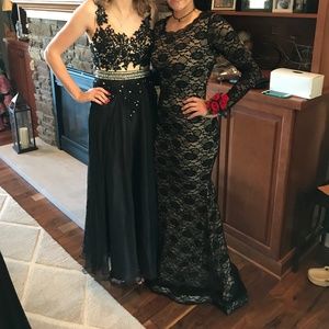 Black Lace Prom Dress